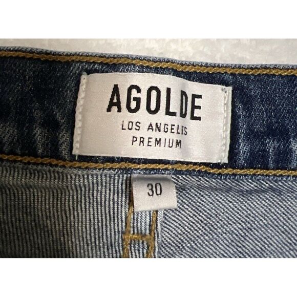 Agolde Nico High Rise Slim Jeans Womens Size 30 Button Fly Ankle - Picture 3 of 8